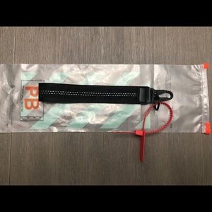 Off-White Industrial Black logo Keychain